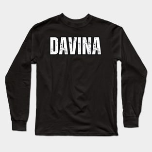 Davina Name Gift Birthday Holiday Anniversary Long Sleeve T-Shirt